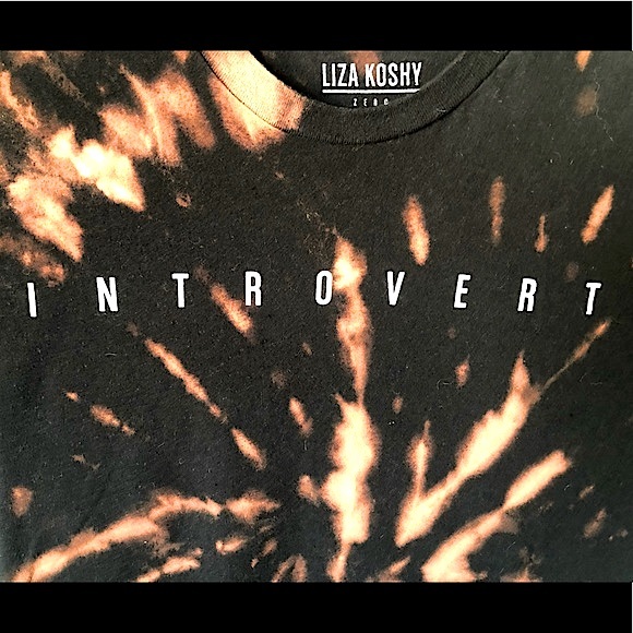 Liza Koshy Tie Dye Introvert Gone Wild Tee Discontinued Merch Size Small - Picture 4 of 7
